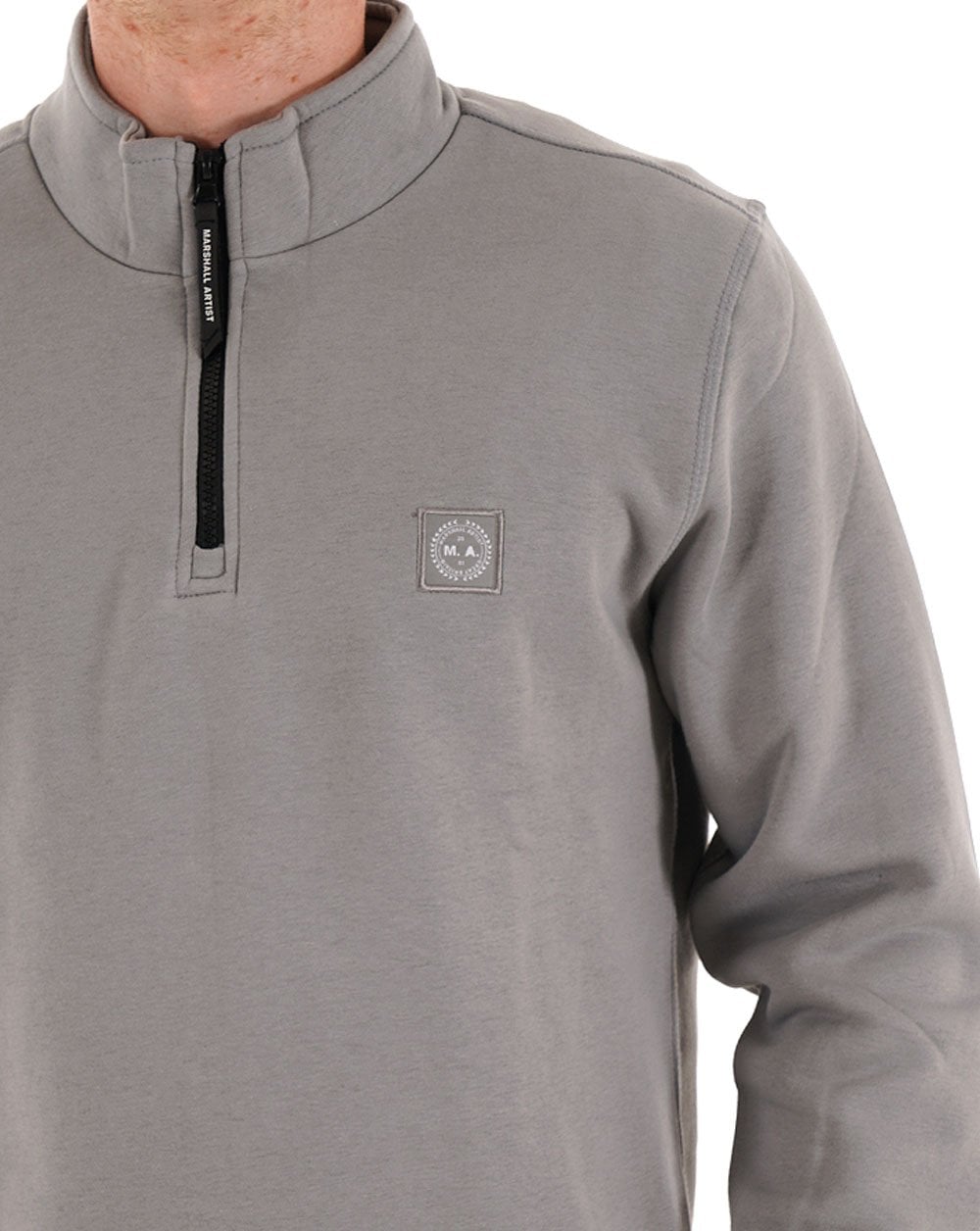 Marshall Artist Marchio 1/4 Zip Sweatshirt Monument Grey