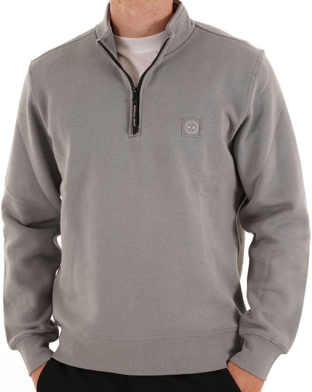 Marshall Artist Marchio 1/4 Zip Sweatshirt Monument Grey