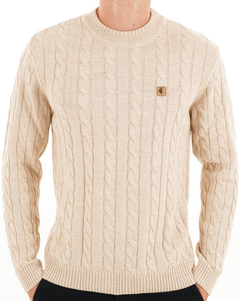Gabicci Vintage Temor Cable Knit Jumper Parchment