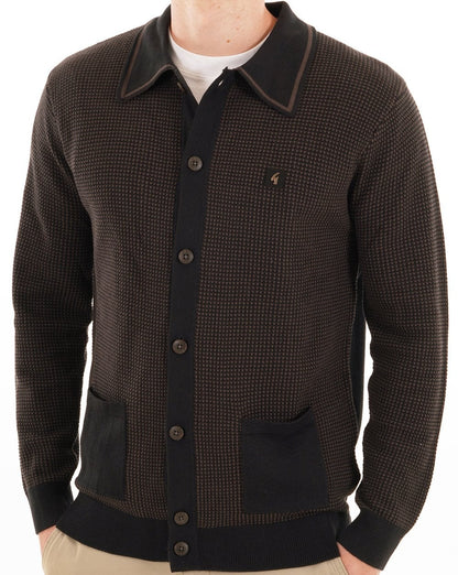 Gabicci Vintage Noel Button Through Knit Black