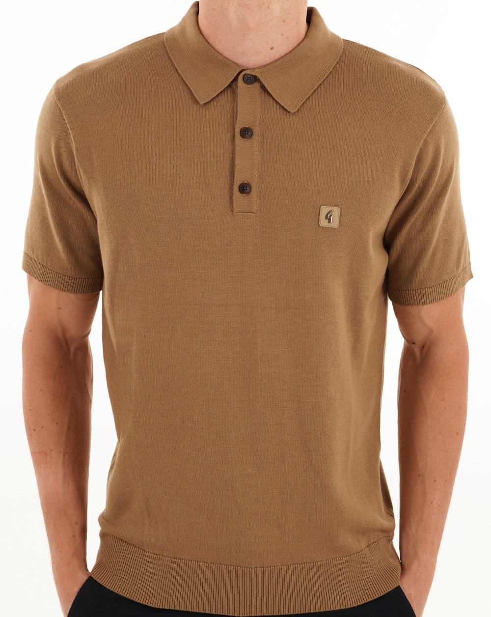 Gabicci Vintage Jackson Knit Polo Muskatnuss