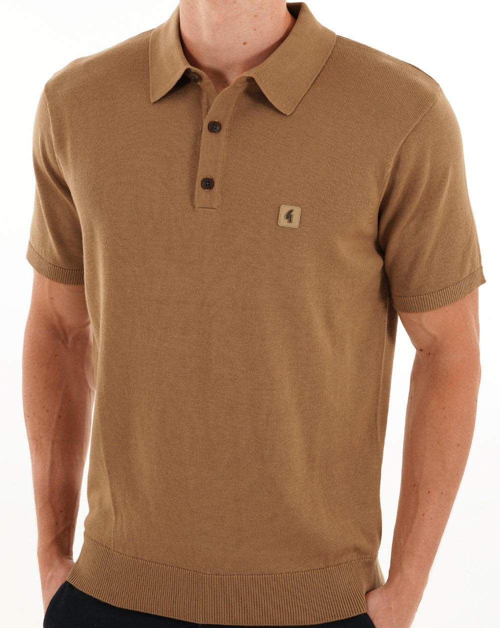 Gabicci Vintage Jackson Knit Polo Muskatnuss