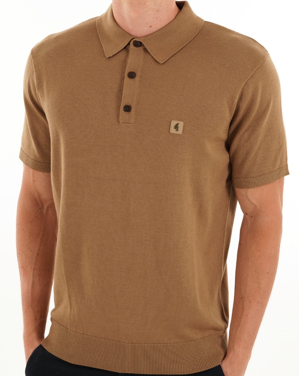 Gabicci Vintage Jackson Knit Polo Muskatnuss