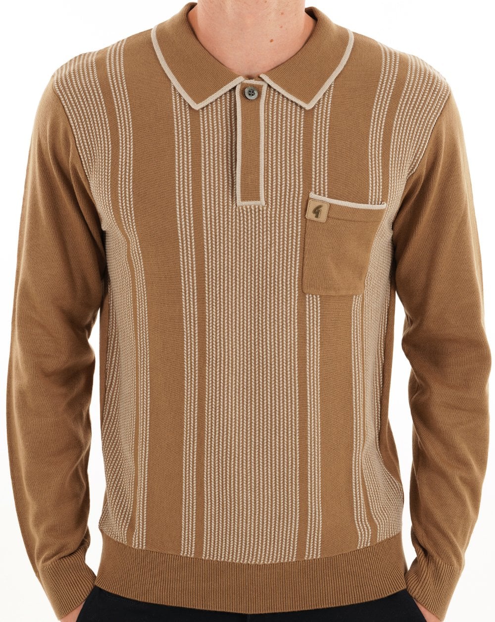 Gabicci Vintage Dante Strickpolo Muskatnuss