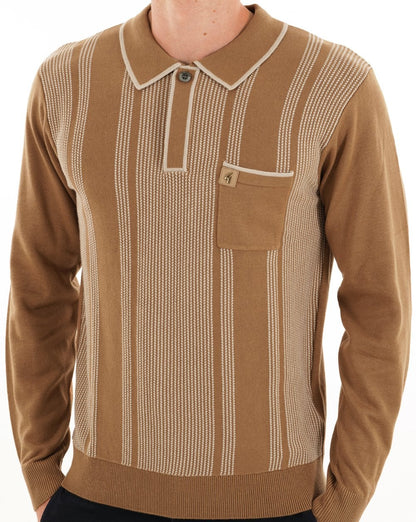 Gabicci Vintage Dante Strickpolo Muskatnuss
