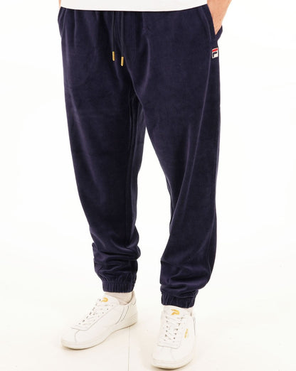 Fila Vintage Premium Velours-Trainingshose, Marineblau