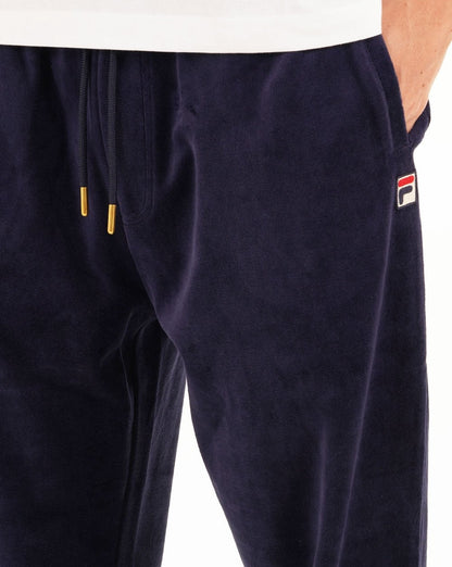Fila Vintage Premium Velours-Trainingshose, Marineblau