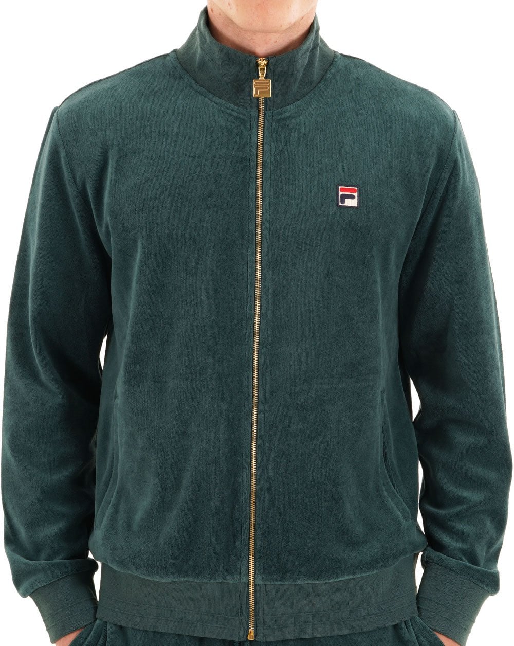 Fila Vintage Velours Trainingsjacke Grün