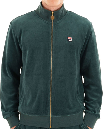 Fila Vintage Velours Trainingsjacke Grün
