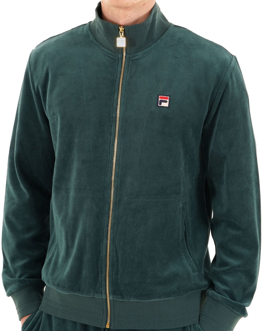Fila Vintage Velours Trainingsjacke Grün