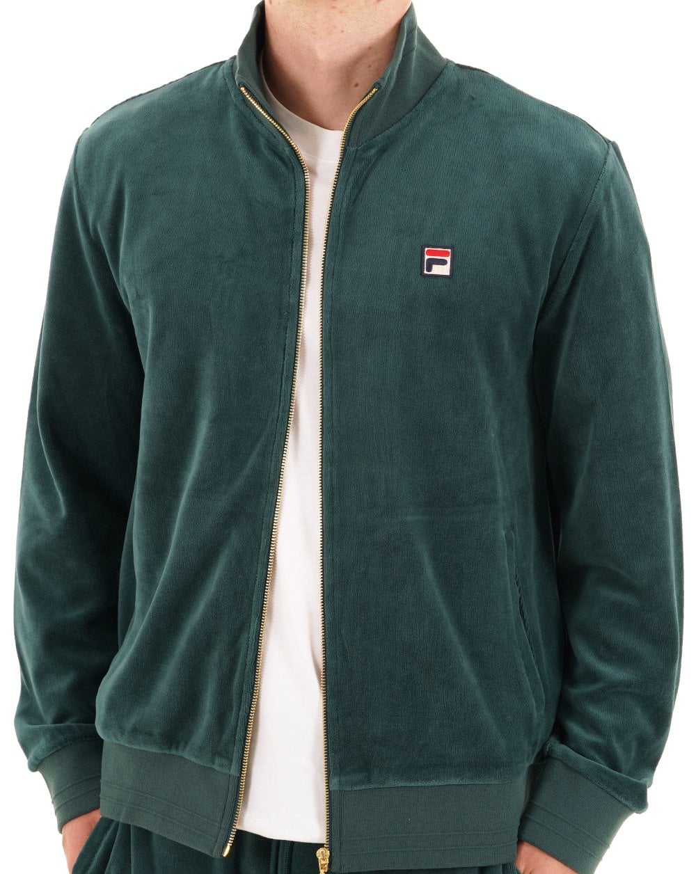 Fila Vintage Velours Trainingsjacke Grün