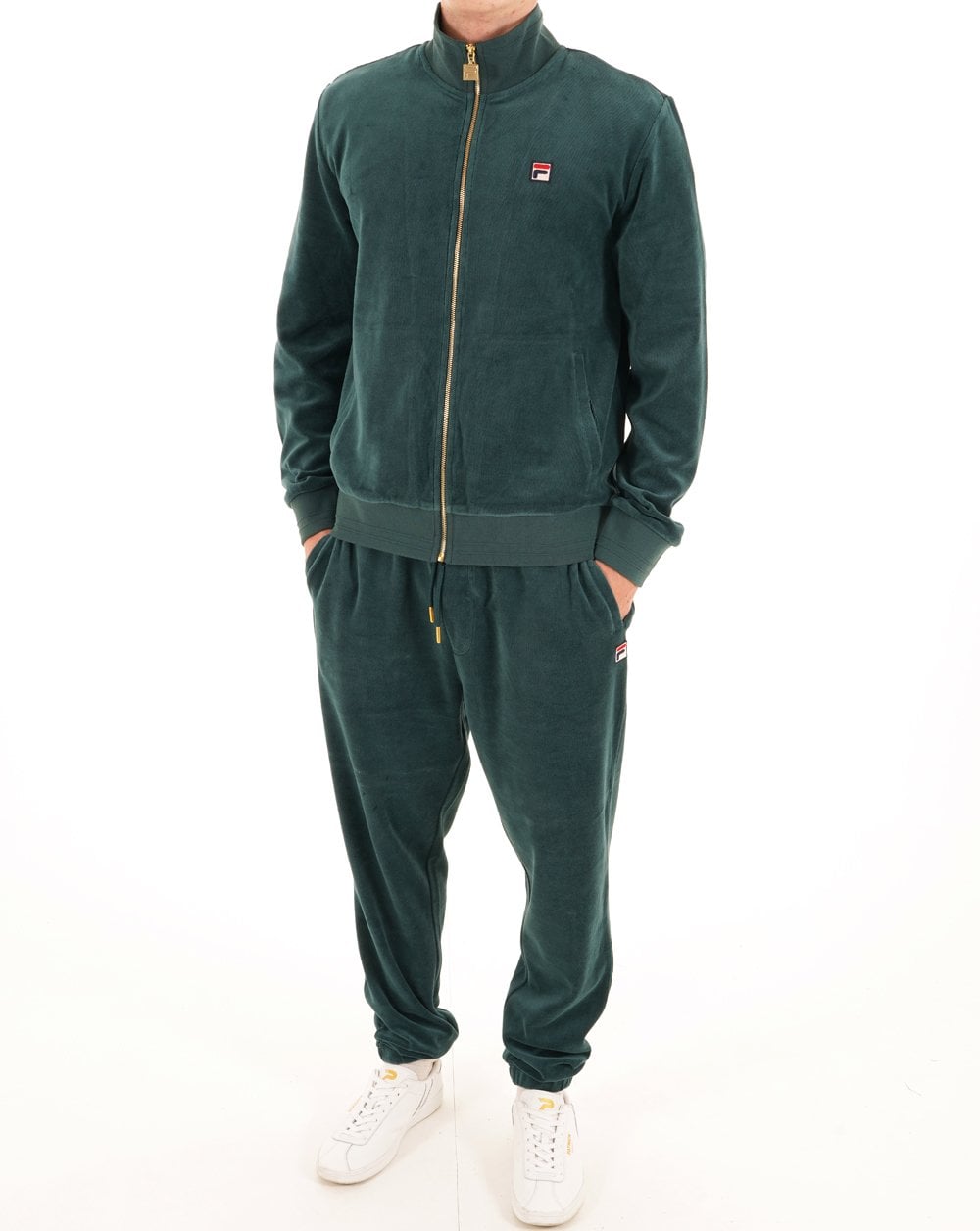 Fila Vintage Velours Trainingsjacke Grün