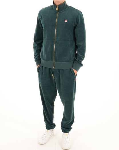 Fila Vintage Velours Trainingsjacke Grün