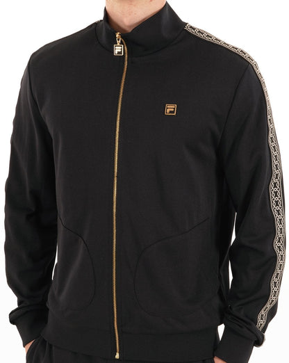Fila Gold Roman Tapeed Track Top Schwarz