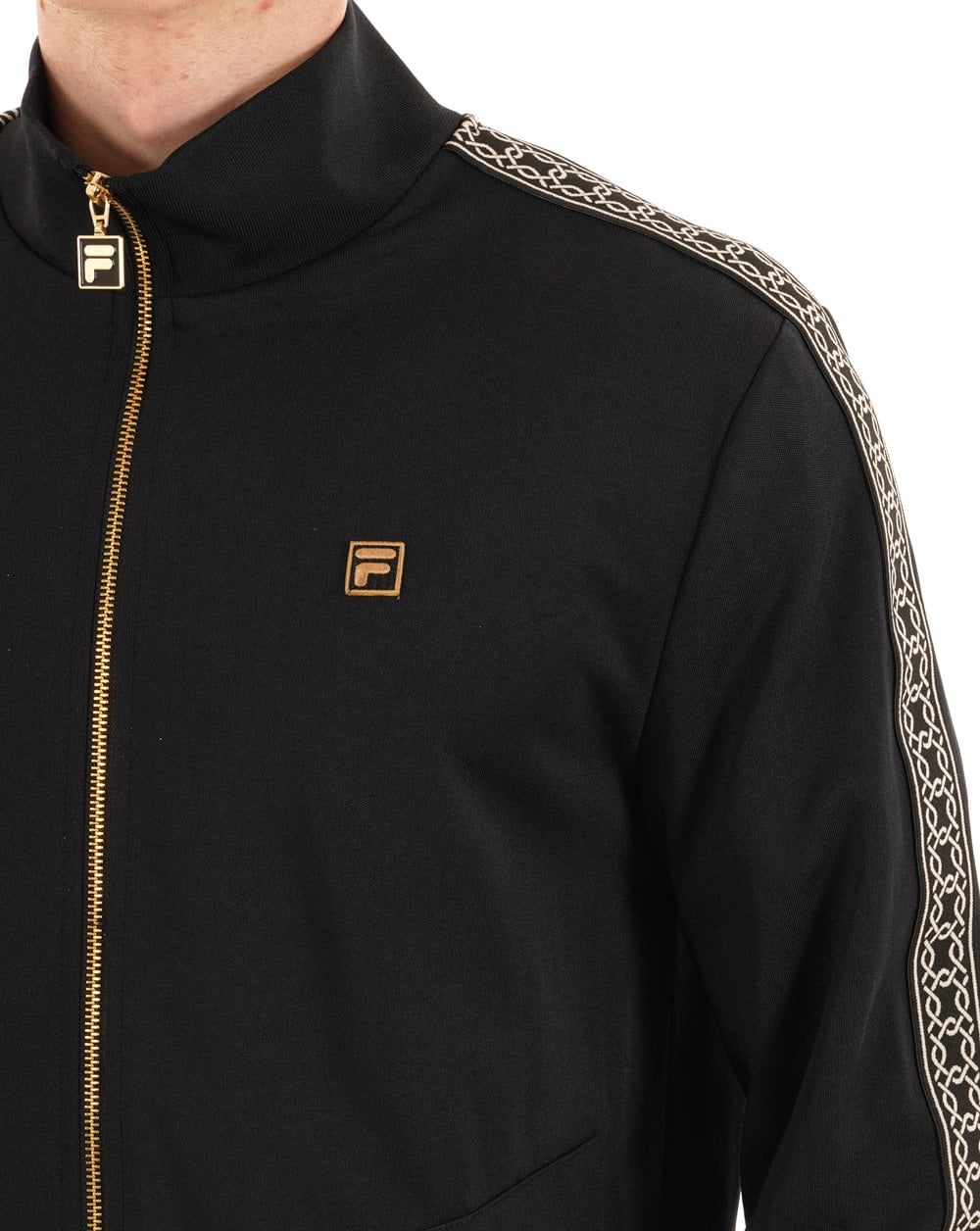 Fila Gold Roman Tapeed Track Top Schwarz