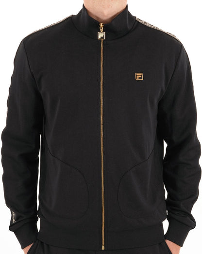 Fila Gold Roman Tapeed Track Top Schwarz