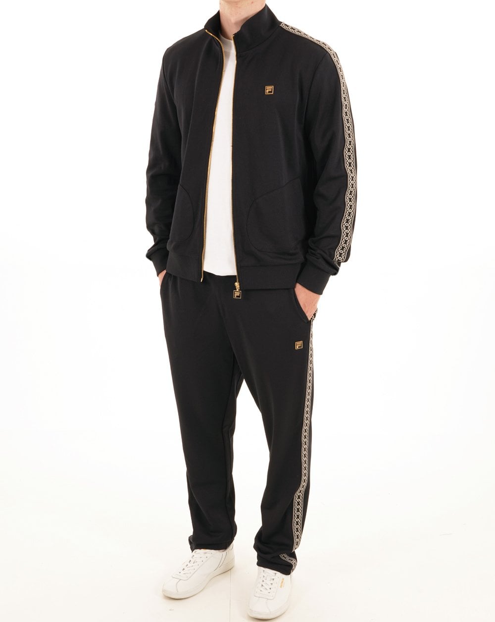 Fila Gold Roman Tapeed Track Top Schwarz