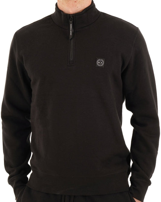 Marshall Artist Marchio 1/4 Zip Sweatshirt Schwarz