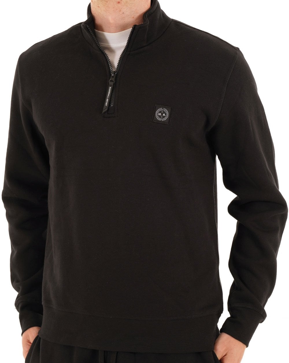Marshall Artist Marchio 1/4 Zip Sweatshirt Schwarz
