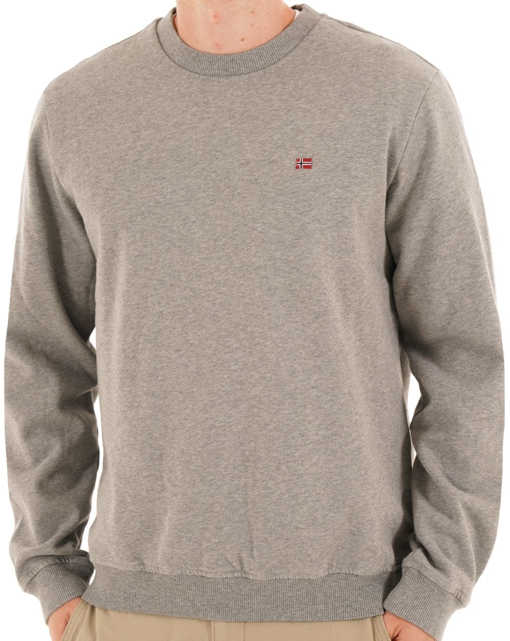 Napapijri Balis Crew Sweatshirt, mittelgrau meliert
