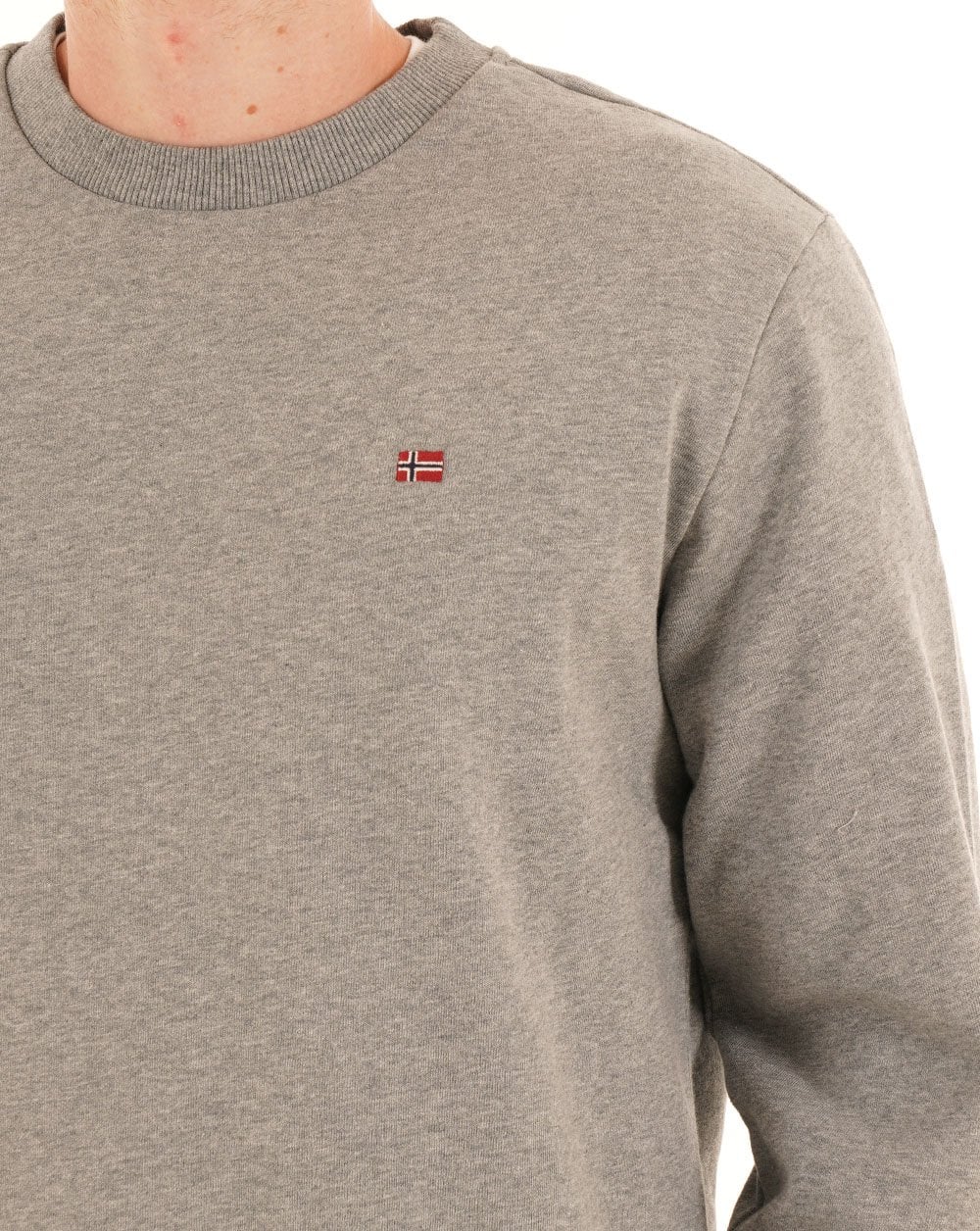 Napapijri Balis Crew Sweatshirt, mittelgrau meliert