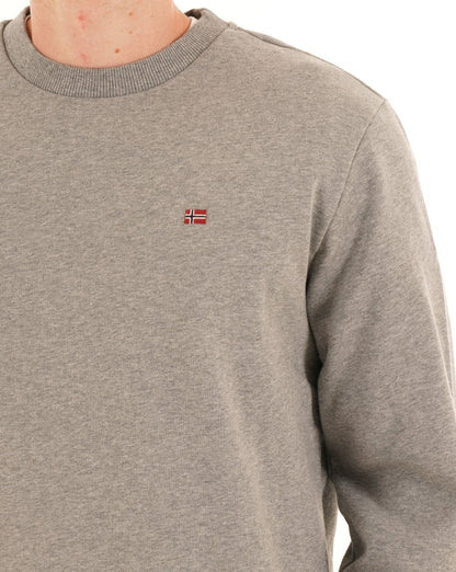 Napapijri Balis Crew Sweatshirt, mittelgrau meliert