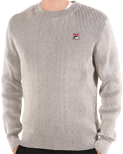 Fila Vintage Lenticular Rib Crew Strickpullover Gardenia Navy