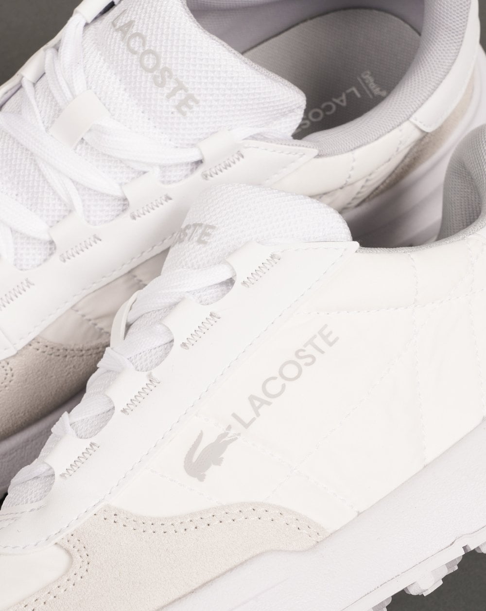 Lacoste Elite Active Evo Trainers White Light Grey