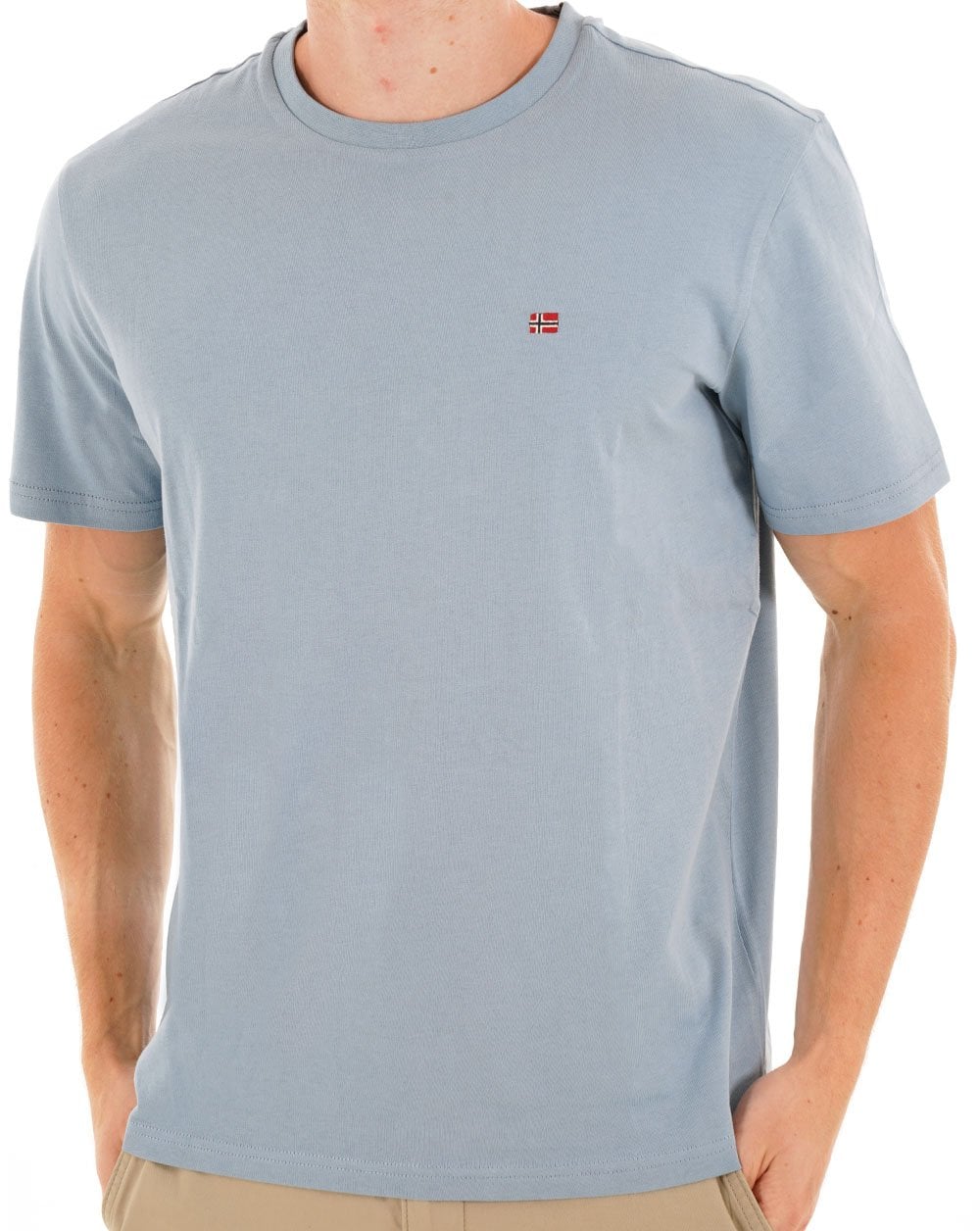 Napapijri Salis T-Shirt aus verblasstem Denim