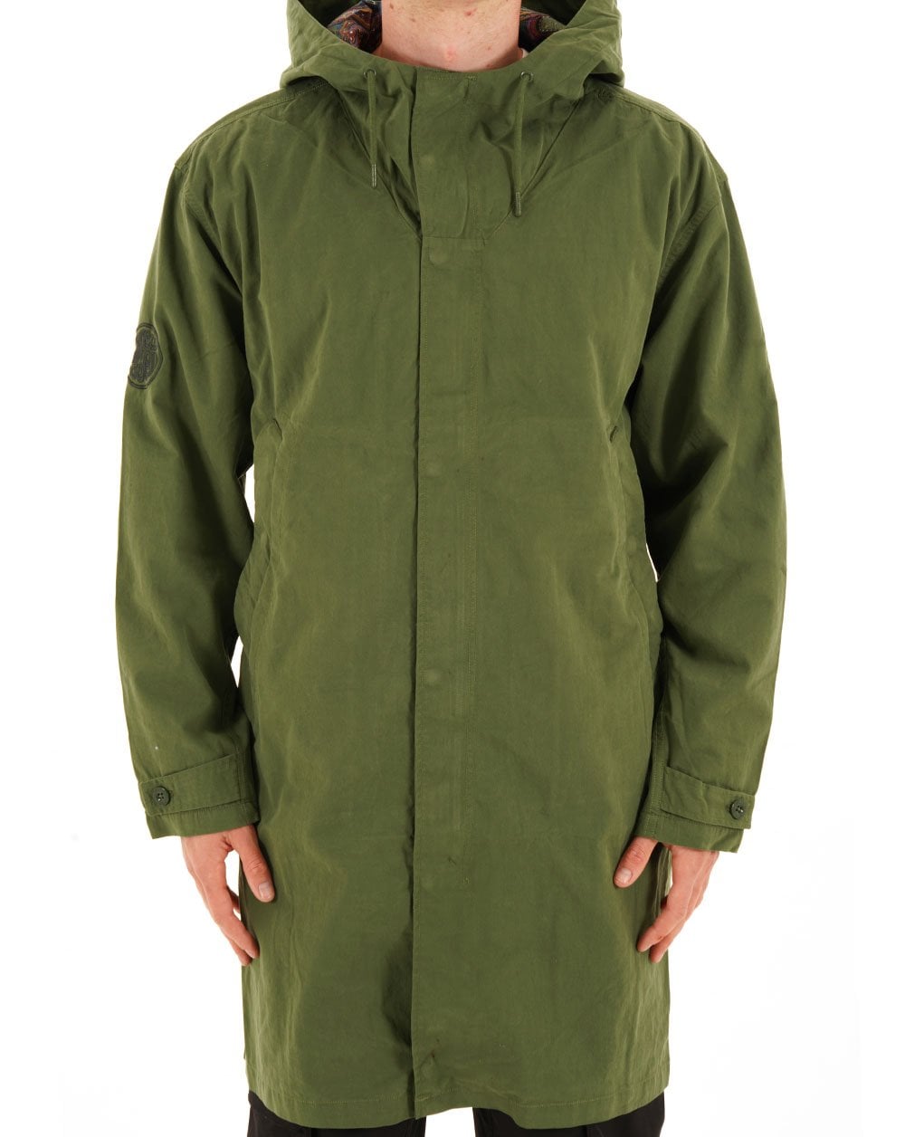 Hübscher grüner Feltham-Parka, Khakigrün