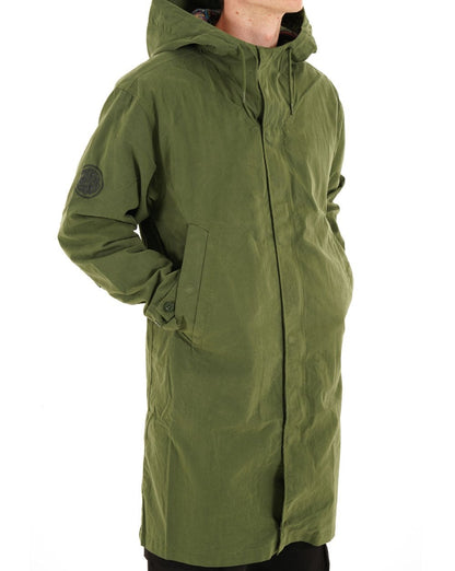 Hübscher grüner Feltham-Parka, Khakigrün