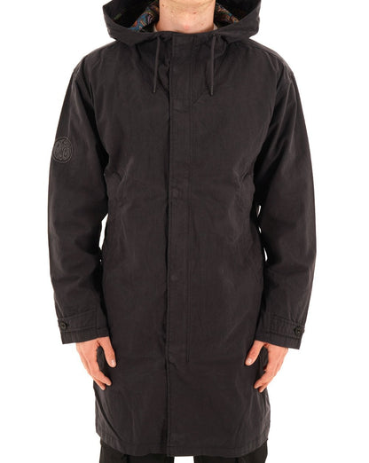 Hübscher grüner Feltham-Parka, schwarz