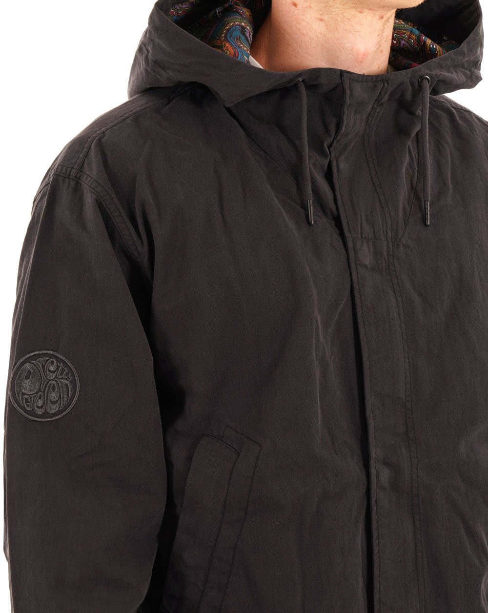 Hübscher grüner Feltham-Parka, schwarz