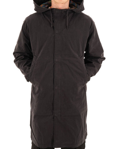 Hübscher grüner Feltham-Parka, schwarz