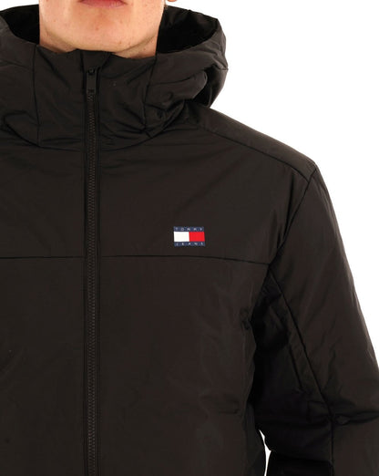 Tommy Jeans Logo-Steppjacke Schwarz