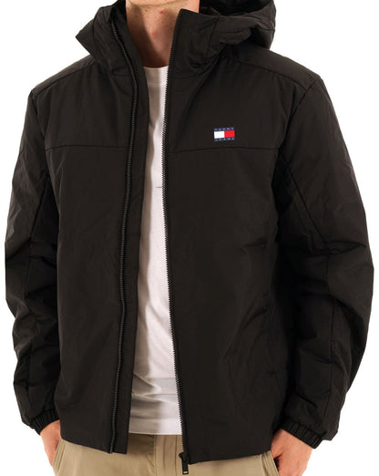 Tommy Jeans Logo-Steppjacke Schwarz