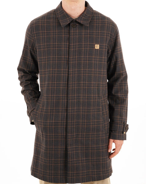 Gabicci Vintage Houghton Check Mac Charcoal