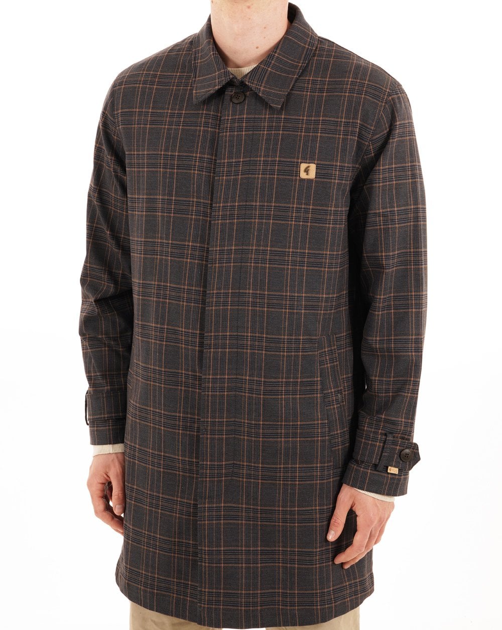 Gabicci Vintage Houghton Check Mac Anthrazit