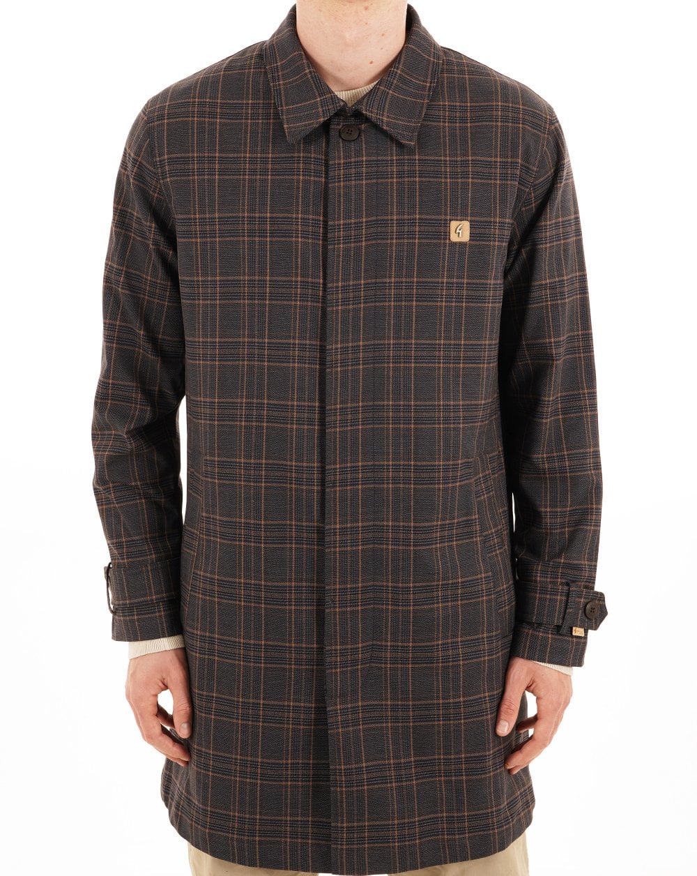 Gabicci Vintage Houghton Check Mac Anthrazit
