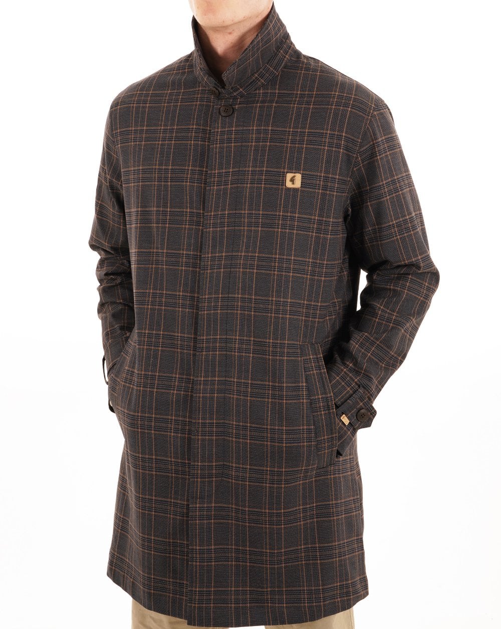 Gabicci Vintage Houghton Check Mac Anthrazit