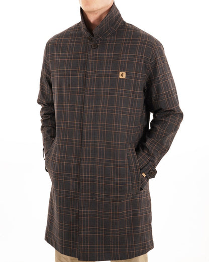 Gabicci Vintage Houghton Check Mac Anthrazit