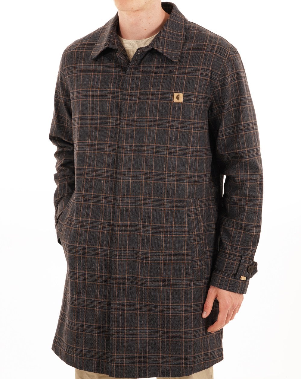 Gabicci Vintage Houghton Check Mac Anthrazit