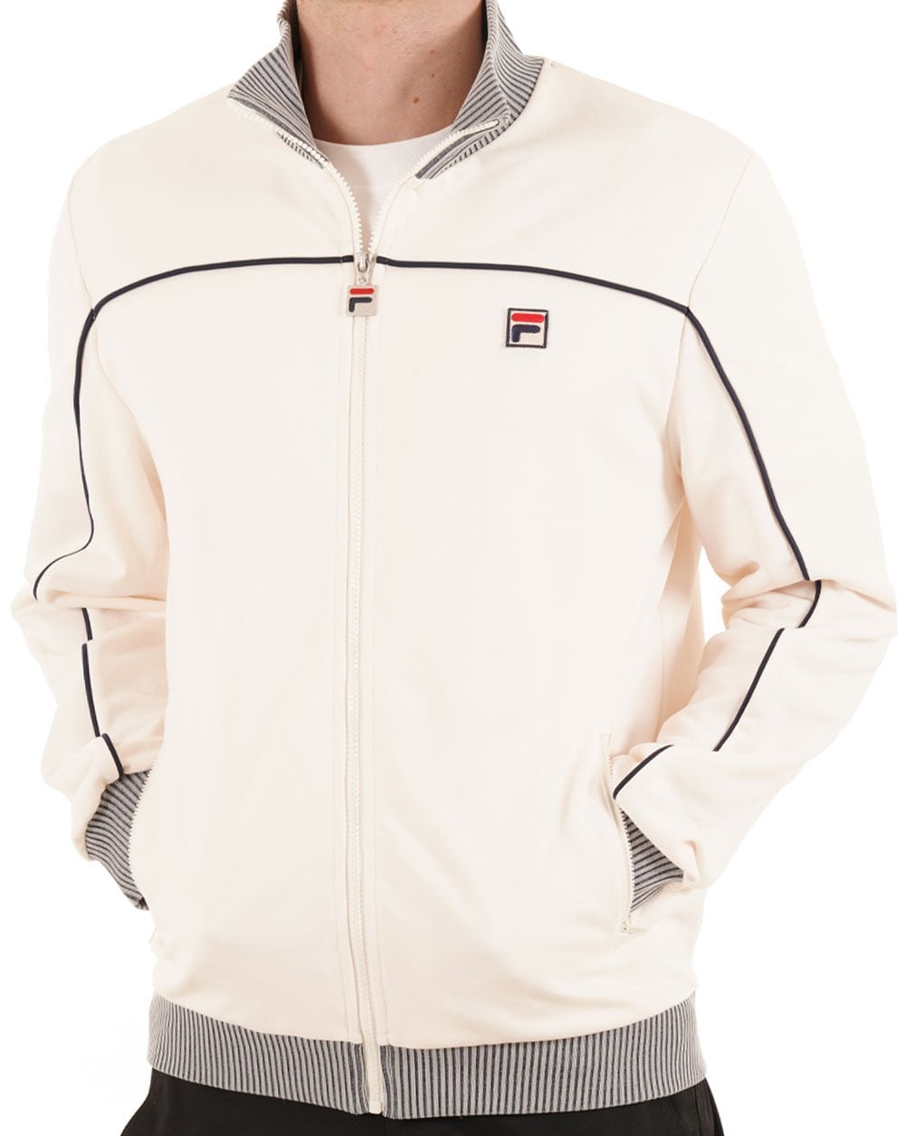 Fila Vintage Contrast Piped Track Top Gardenia