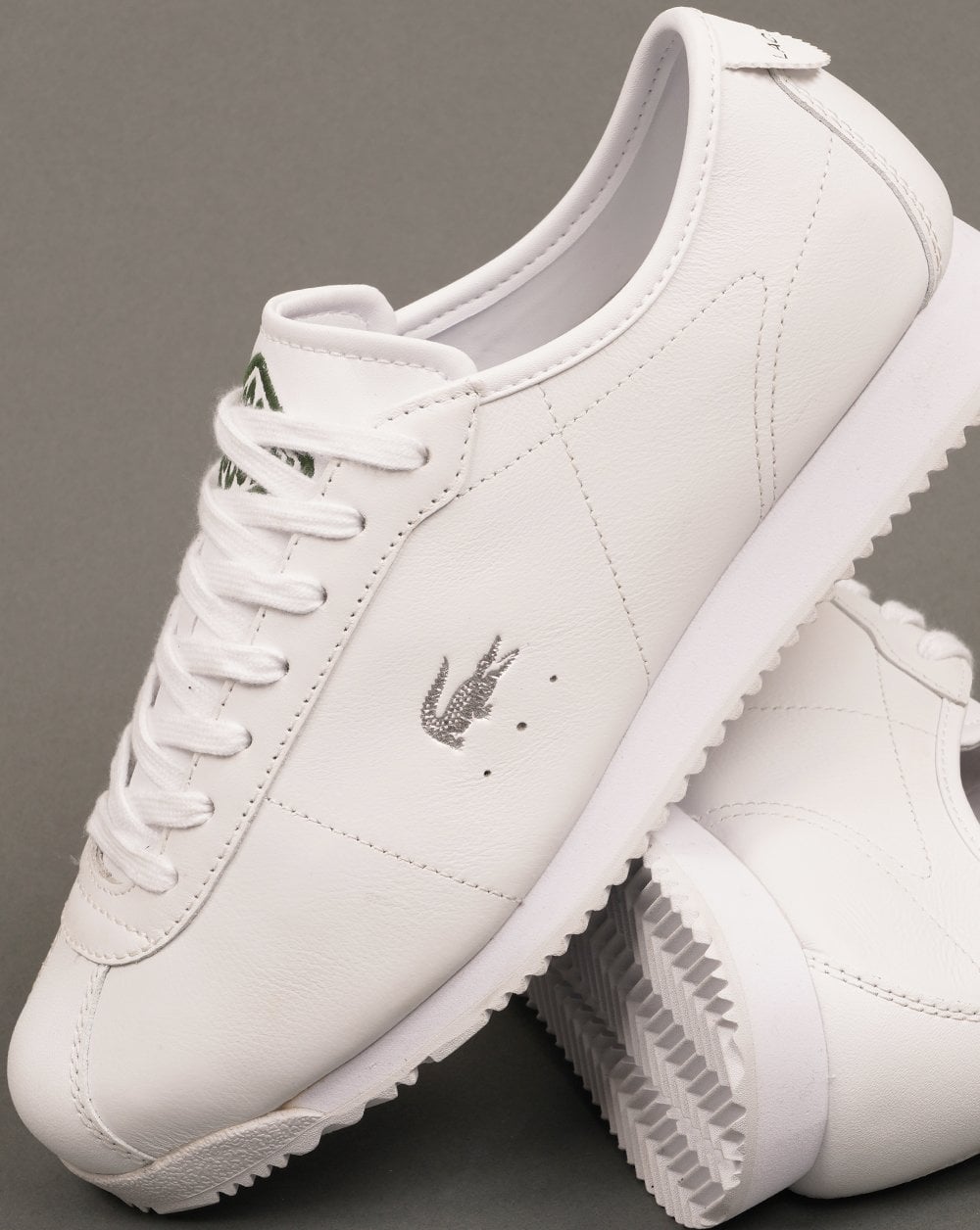 Lacoste Club Low Leder-Sneaker, weiß