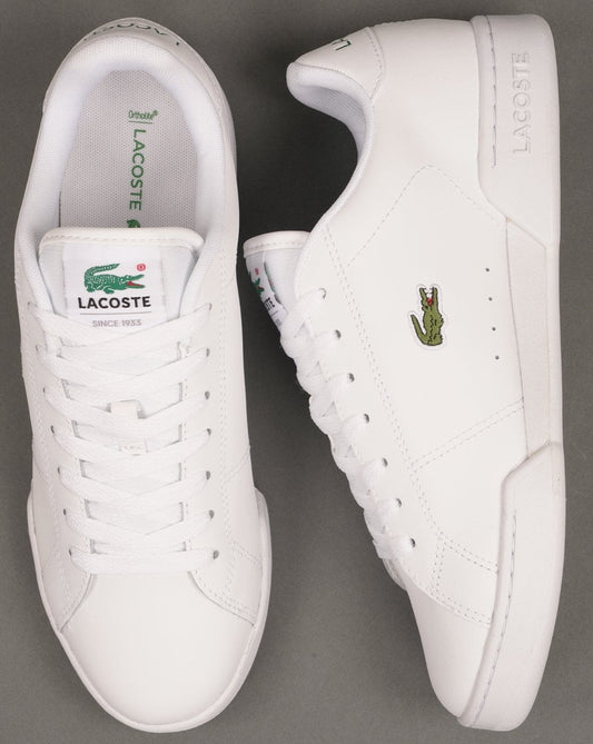 Lacoste Carnaby Cup Leder-Sneaker Weiß/Weiß