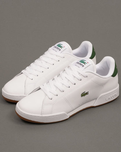 Lacoste Carnaby Cup Leder-Sneaker Weiß/Dunkelgrün