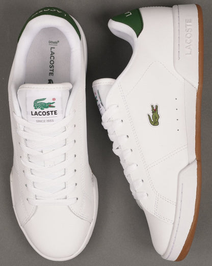 Lacoste Carnaby Cup Leder-Sneaker Weiß/Dunkelgrün