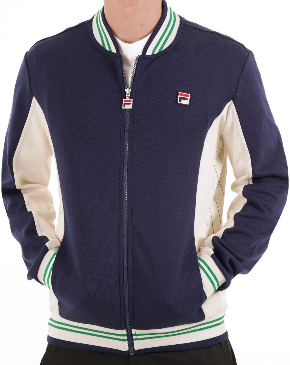 Fila Vintage Mk1 Settanta Track Top Marine/Gardenia