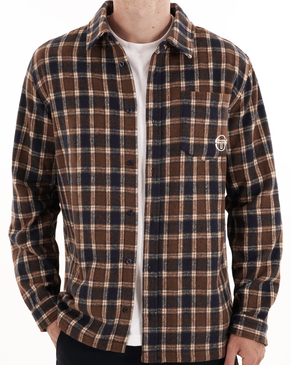 Sergio Tacchini Marcus-Karohemd, Marineblau
