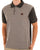 Trojan Houndstooth Panel Polo Charcoal